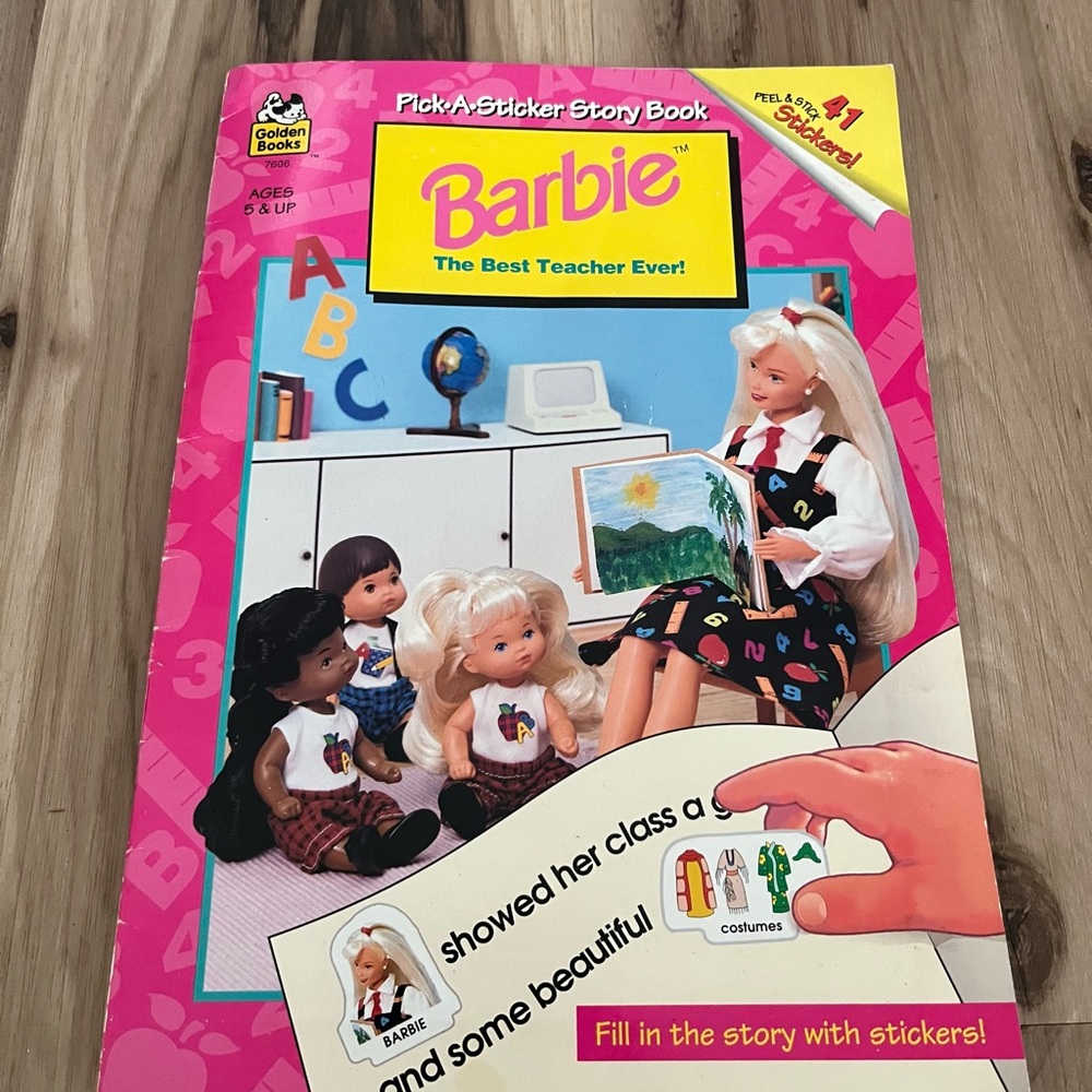 Golden Books Barbie Pick a Sticker Best Teacher Ever Paperback